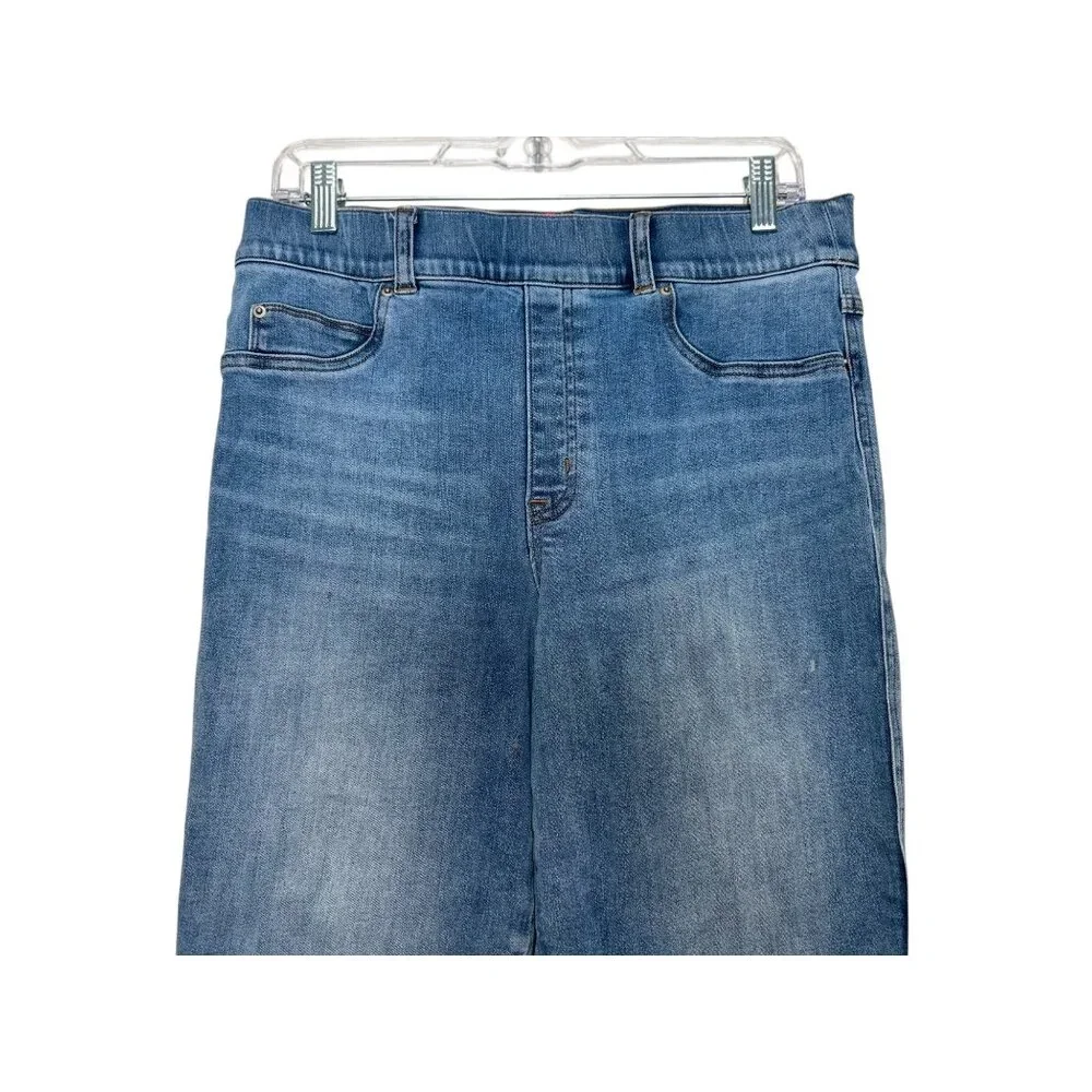 Spanx Pull On Jeans Womens Large Light Wash Vintage High Rise Skinny Stretch - Picture 8 of 14